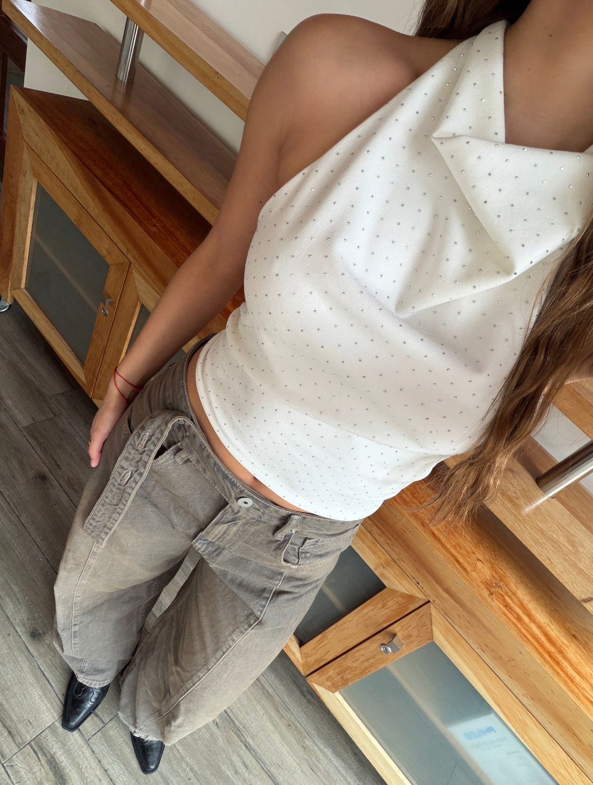 Top Dremeti Tachas Blanco