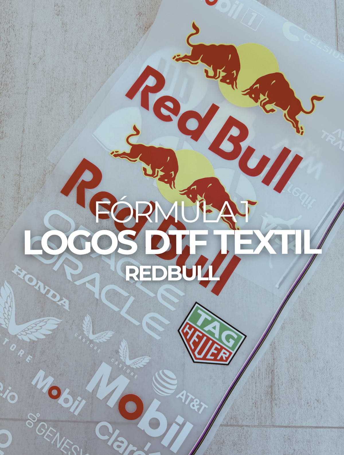 Logos RedBull DTF TEXTIL