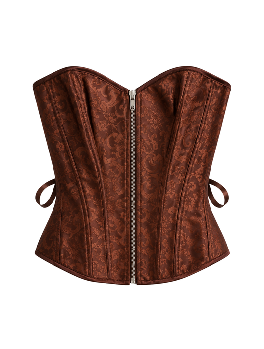 Corset Victoriano Cierre Café