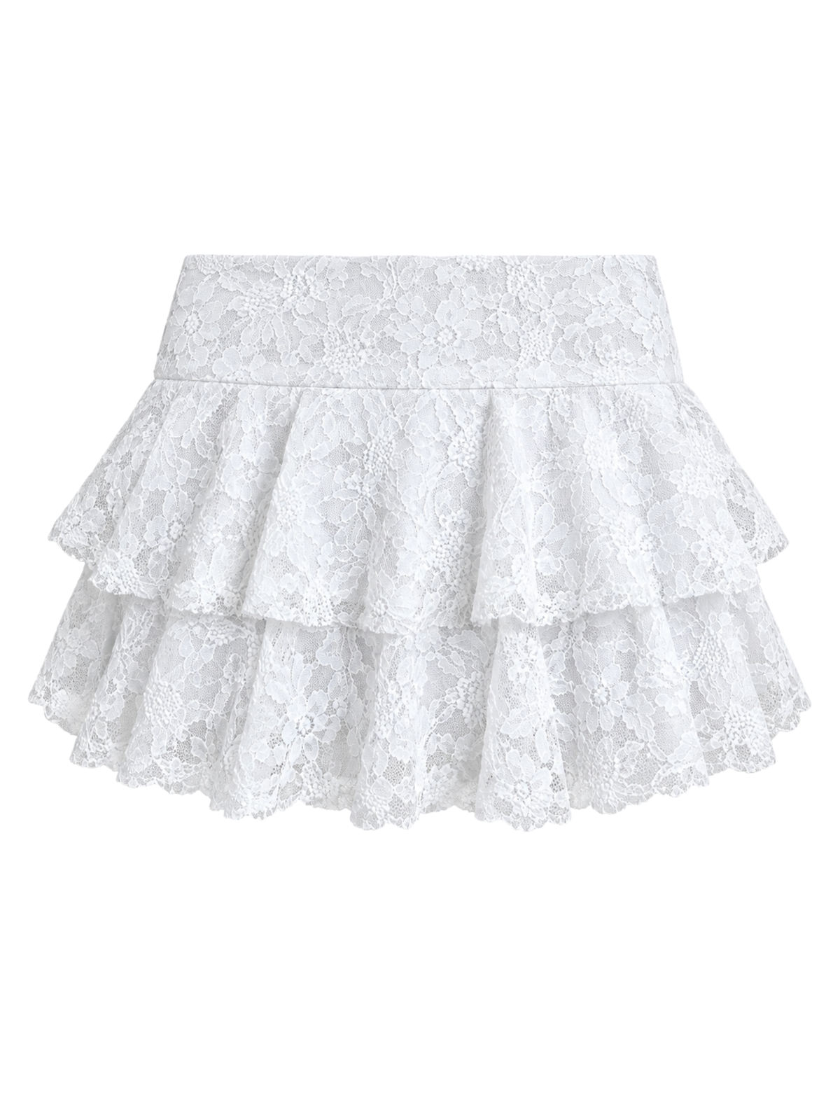 Falda Disfraz Blanca Encaje