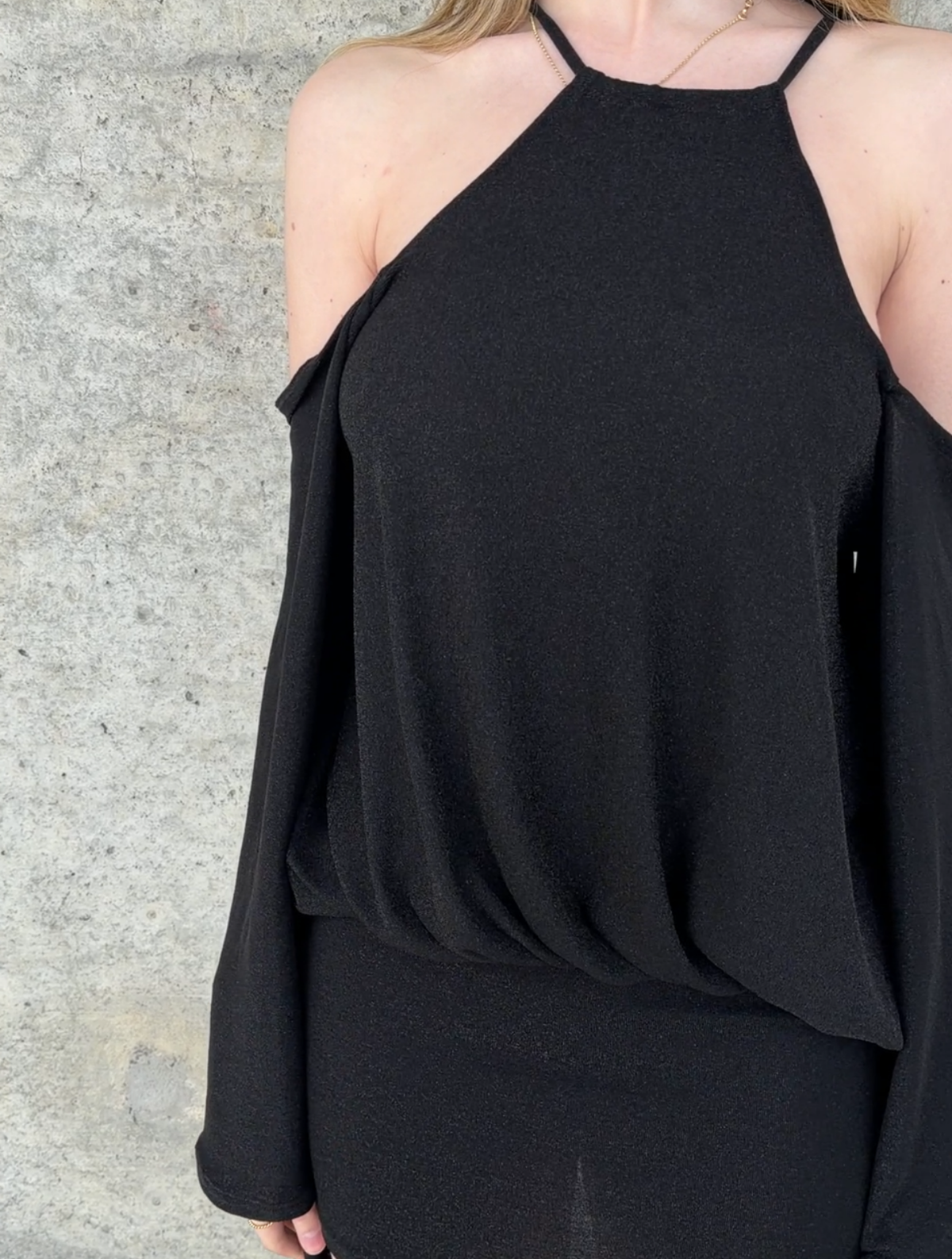 Vestido Lucía Negro Glitter