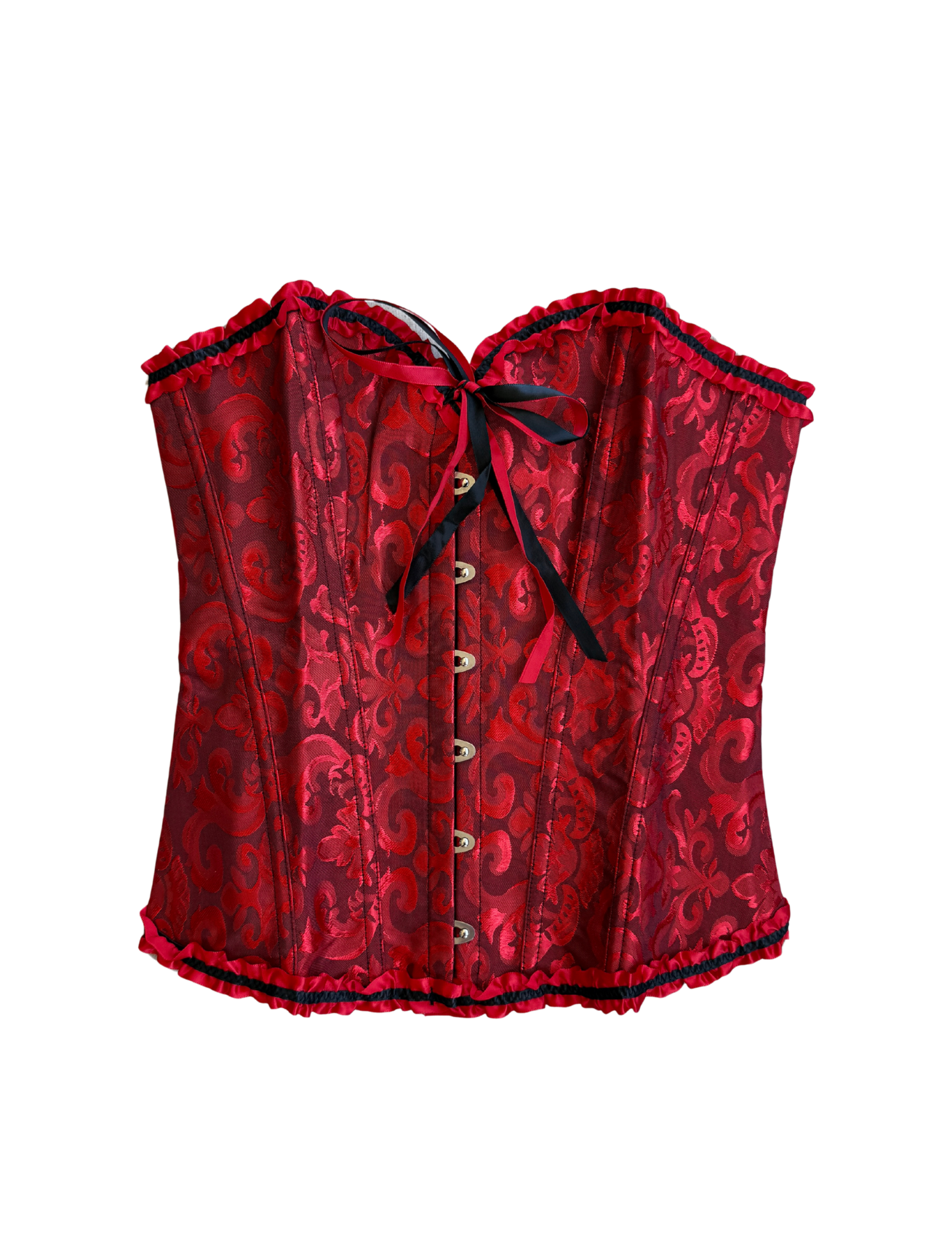 Corset Victoriano Rojo Oscuro