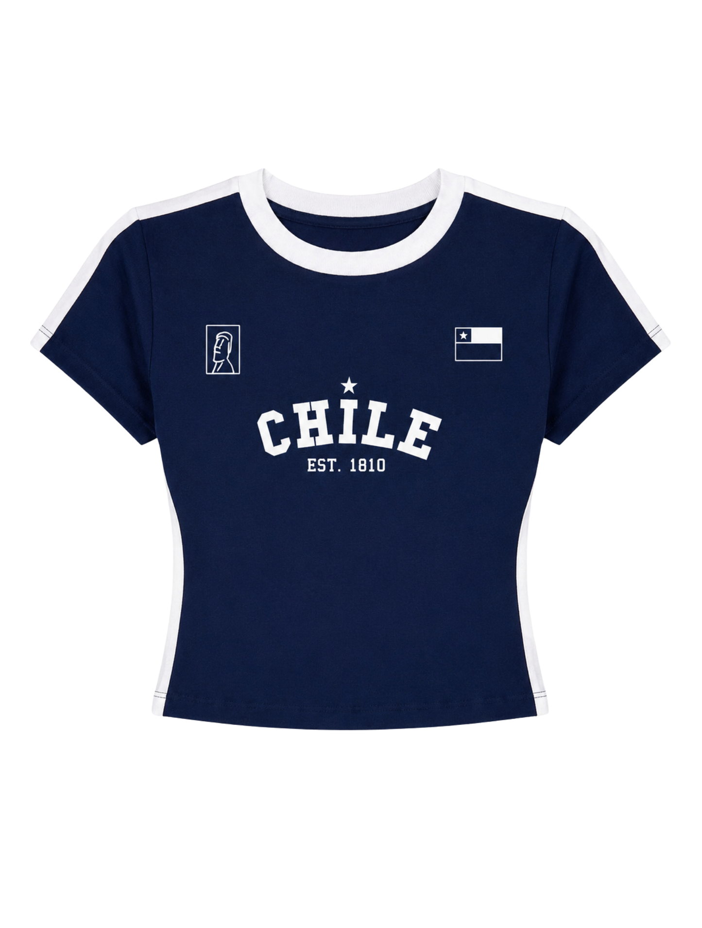 Polera Chile Azul/Blanca