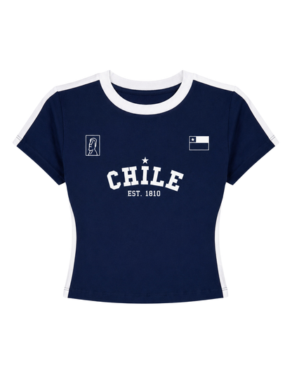 Polera Chile Azul/Blanca
