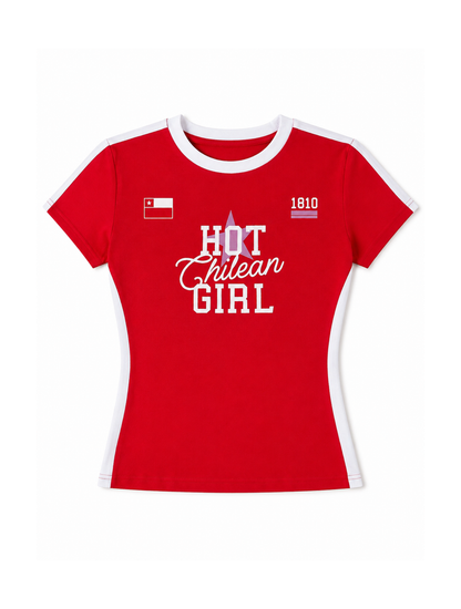 Polera Hot Chilean Girl Roja