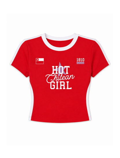 Polera Hot Chilean Girl Roja