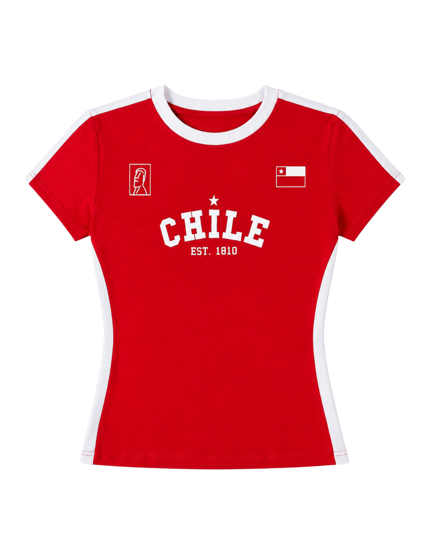 Polera Chile Roja/Blanca