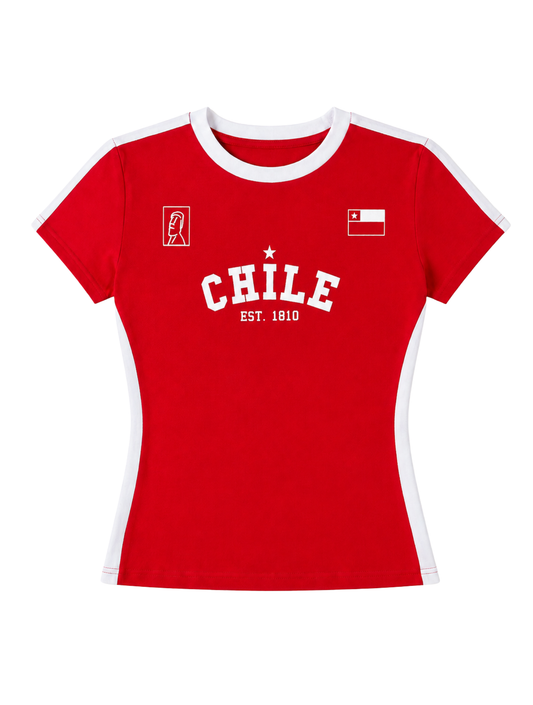 Polera Chile Roja/Blanca
