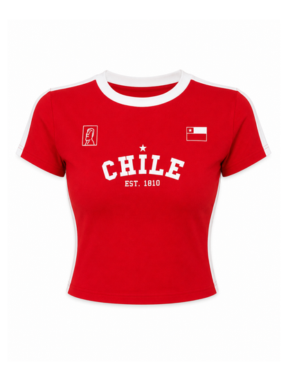Polera Chile Roja/Blanca