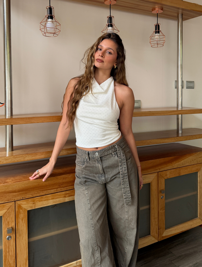 Top Dremeti Tachas Blanco