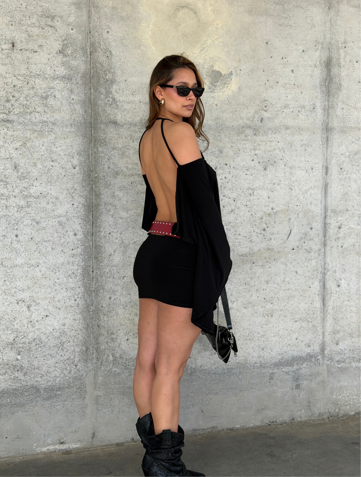 Vestido Lucía Negro Glitter