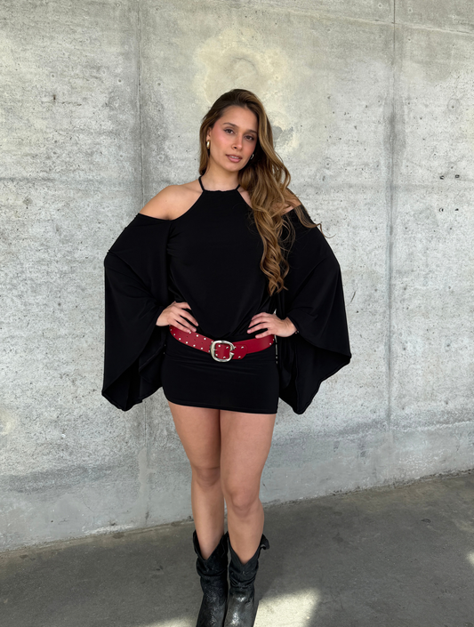 Vestido Lucía Negro Glitter