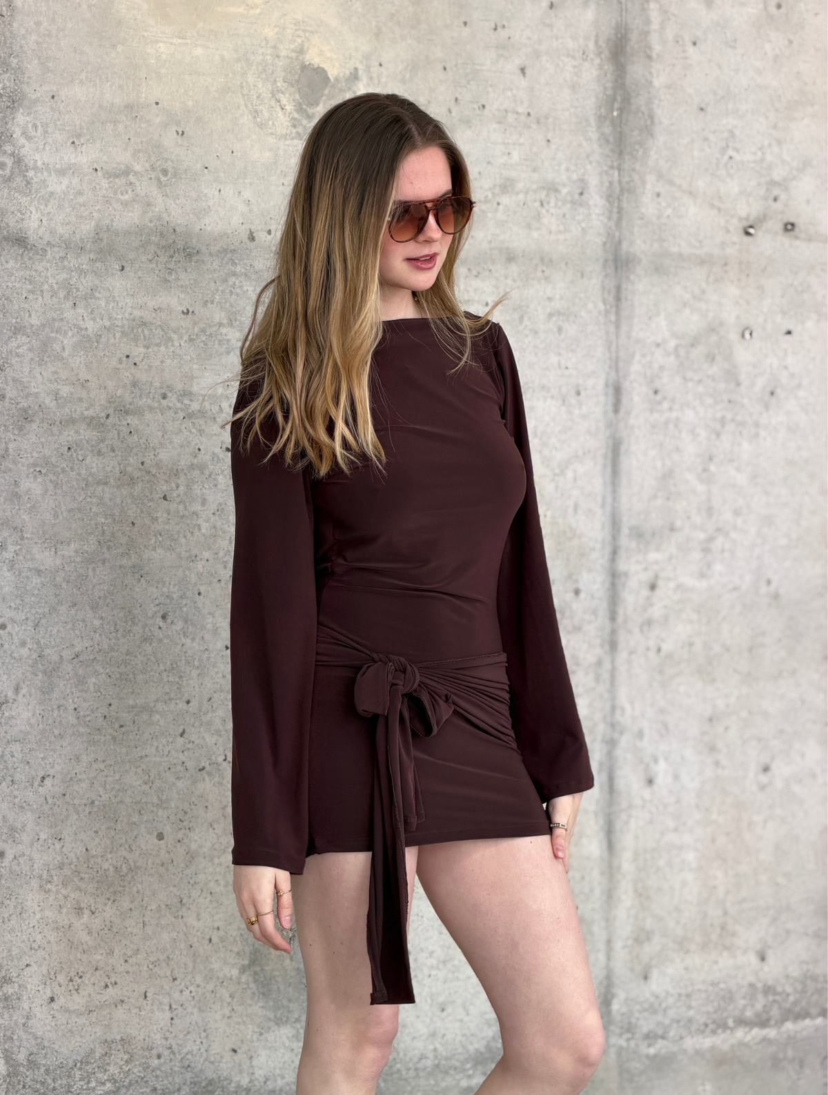 Vestido Agustina Café