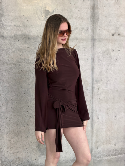 Vestido Agustina Café