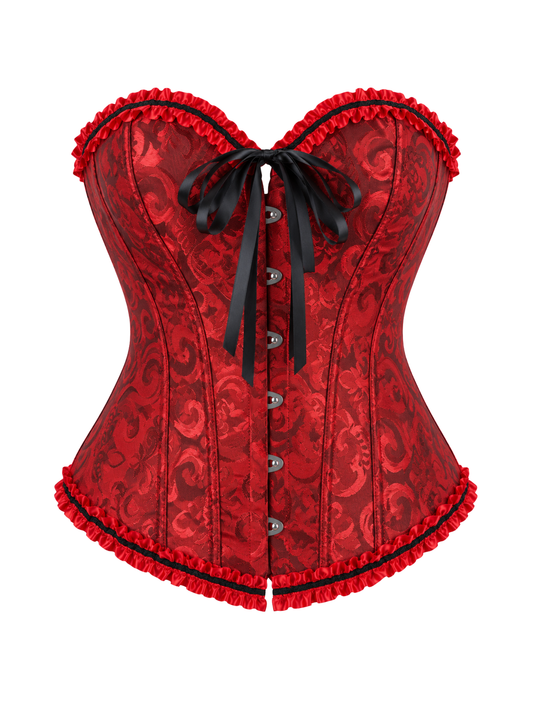 Corset Victoriano Rojo Oscuro