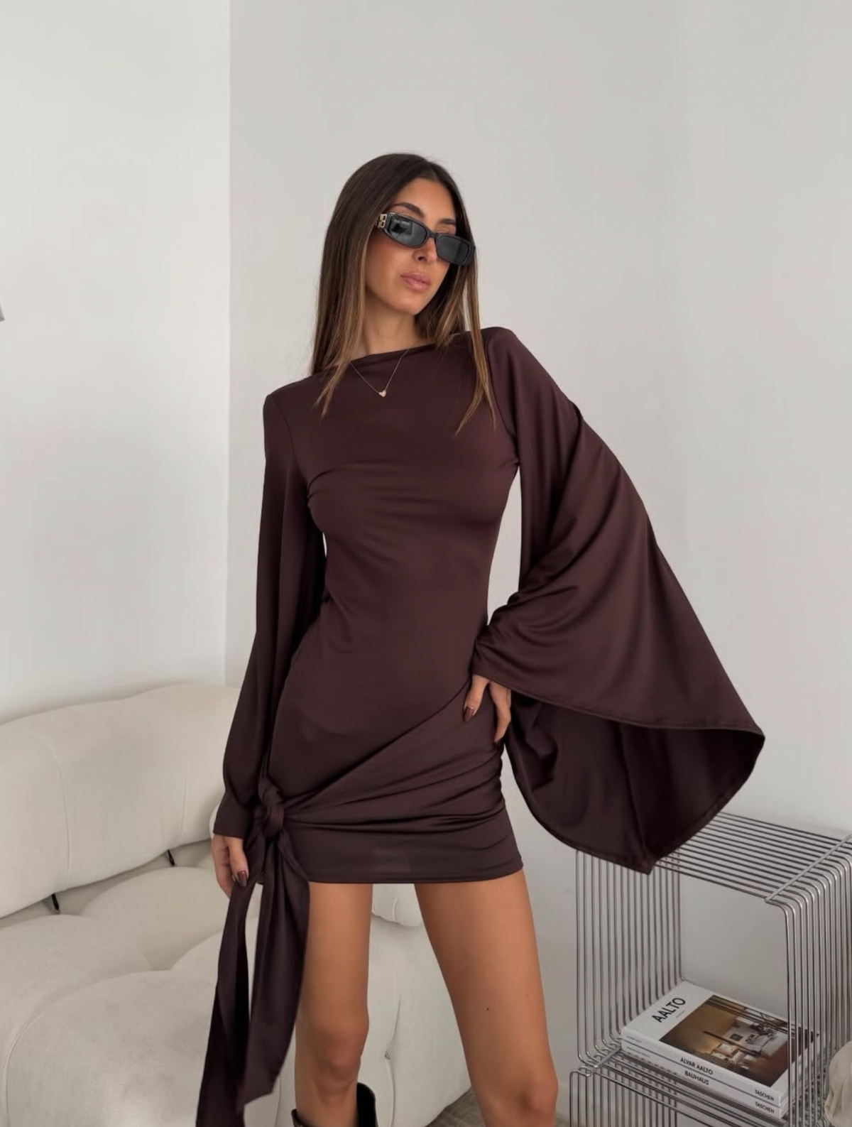 Vestido Agustina Café