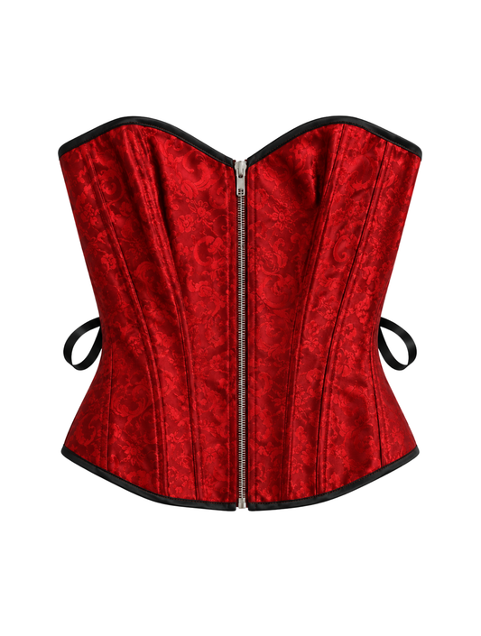 Corset Victoriano Cierre Rojo Oscuro