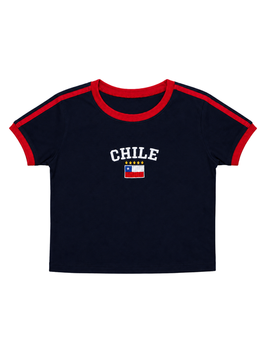 Baby Tee Chile Azul
